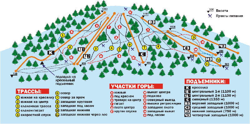 Буковель карта трасс